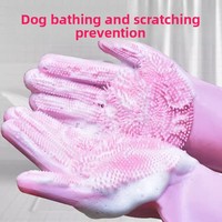 Gants de bain en silicone double face pour animaux de compagnie, brosses de toilettage pour chiens et chats, brosses de massage, brosses de nettoyage pour animaux, vente en gros