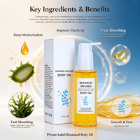 Huile Corporelle Naturelle aux Algues Marques Blanches 100ml – Huile de Massage Hydratante en Profondeur pour une Peau Raffermie et Lisse, Améliorant l'Élasticité Cutanée – Huile Essentielle de Fabrication Professionnelle