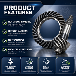 Set Corona e Pignone ad Alte Prestazioni 7x41 7x43 <span class=keywords><strong>Serie</strong></span> N NPR 292mm 18T Kit Ingranaggi Conici a Spirale 20CrMnTi per Isuzu - Product Image 4