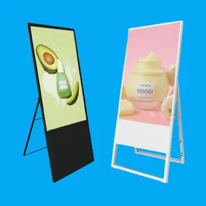 液晶ポスタースーパーマーケット広告機キオスク広告プレーヤーフロアスタンドデジタルサイネージとディスプレイ4kタッチスクリーン