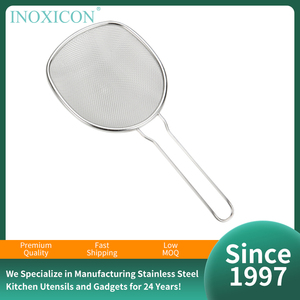 <span class=keywords><strong>Tamis</strong></span> à farine en acier inoxydable de qualité supérieure, durable, de qualité alimentaire, à mailles épaisses/fines, écumoire à huile, passoire, panier de drainage - Product Image 5