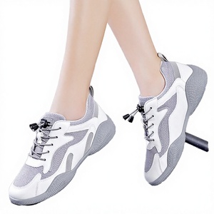 Women Hot Sale Sport Casual Shoes Minimalist Solid Color Mesh <b>Height</b> Increasing Rubber <b>Insole</b> Autumn Walking Running Sneakers - Product Image 2