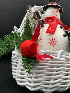 Arreglo Navideño de Muñeco de Nieve Hecho a Mano en Vietnam, Centro de Mesa Festivo, Decoración de Mesa de Invierno, Fabricante - Product Image 4