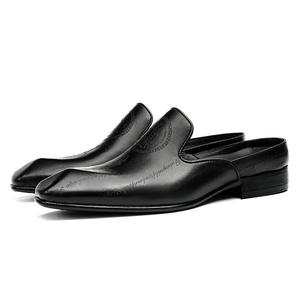 Zapatos de Vestir Casuales para Hombre de Alta Calidad, con Punta Cuadrada, de Cuero, Sin Cordones, Transpirables, Ligeros, Antideslizantes y con Diseño Desodorante - Product Image 5