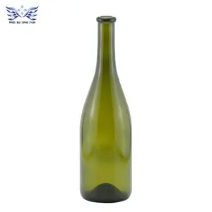 OEM/ODM 750ml 25oz vide vert grande bouteille de verre de vin rouge
