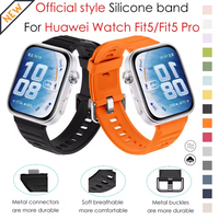 Bracelets en silicone respirants officiels d'origine pour Huawei Watch Fit 5 / Fit 5 Pro, bracelet pour Huawei Watch Fit 4/3