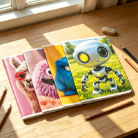 Carnet A5 personnalisable à couverture souple, reliure piquée, papier premium, pour bureau, école, vente en gros, cahier d'exercices