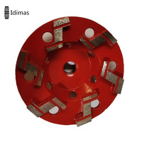 Disque abrasif diamanté en segments en forme de S, meule à godet de 10 mm d'épaisseur, haute dureté pour ponceuse à béton, OEM