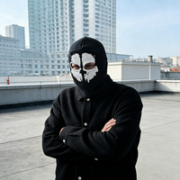 Nouvelle arrivée : cagoule en tricot à motif de crâne fantôme, unisexe, tactique, masque intégral, protection UV pour moto, motard, snowboard, cosplay