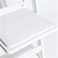 Chaise pliante en plastique blanc, portable, empilable, imperméable, pour jardin, pelouse, mariage, extérieur