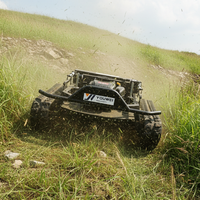 Mesin Pemotong Rumput Otomatis Robot Crawler Kecil dengan Remote Control, Pisau Pemotong Rumput untuk Pertanian, Sederhana, Komersial, Harga Terjangkau