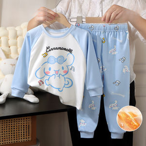 Nouveauté hiver, doux et respirant, 100% polyester, <span class=keywords><strong>velours</strong></span> imprimé dessin animé pour enfants, manches longues, antibactérien 10A, décontracté pour garçons et filles - Product Image 6