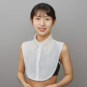 Col Claudine pour Homme en Perles Naturelles et Imitation Pierre, Style Pastoral et Sacerdotal, pour T-shirt et Veste - Product Image 5