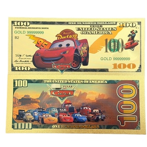 6 types de billets de banque d'anime America the Cars plaqués or 24 carats pour cadeaux - Product Image 2
