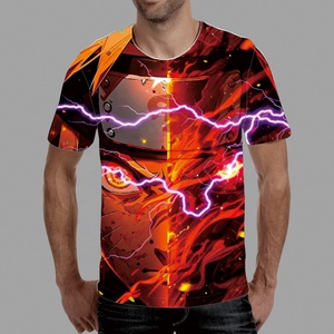 T-<span class=keywords><strong>Shirt</strong></span> sportiva in poliestere a maniche corte da uomo all'ingrosso stampa su tutta la superficie T-<span class=keywords><strong>Shirt</strong></span> stampata digitale 3d maglietta estiva di moda <span class=keywords><strong>Anime</strong></span> - Product Image 3