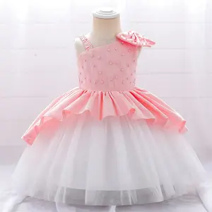New Fashion Newborn Clothes Toddler Kids Designer Beaded Dress 2 Year Old Girl Party Dress