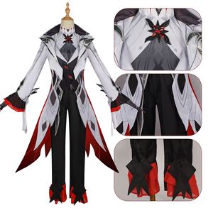 Disfraz de Cosplay de Arlecchino de Genshin Impact, <span class=keywords><strong>Peluca</strong></span> de Fatui Harbinger, Cosplay de Sirviente de Fatui, Disfraces de Halloween de Snezhnaya para <span class=keywords><strong>Mujer</strong></span> - Product Image 6
