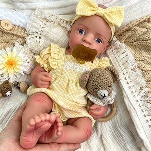17" Weighted Baby Girl Hyper Realistic Silicone <strong>Reborn</strong> Baby Doll Open Eyes/Mouth <strong>Bebes</strong> <strong>Reborn</strong> De Silicona Photography Props Gift - Product Image 4
