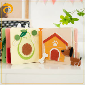 Livre silencieux faits à <span class=keywords><strong>la</strong></span> main pour bébé, jouet éducatif, fabriqué à <span class=keywords><strong>la</strong></span> main, en tissu doux, notes silencieuse - Product Image 4