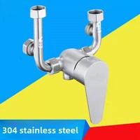 Chauffe-eau électrique, accessoires de robinetterie en U, ensemble complet moderne et simple pour salle de bain, robinet d'eau froide et chaude, pomme de douche