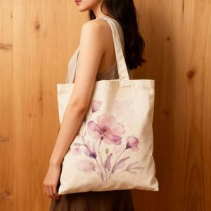 Sac fourre-tout en toile personnalisé avec logo imprimé, sacs d'épicerie réutilisables vierges, sacs cadeaux en toile de coton pour événements d'entreprise et festivals - Product Image 2