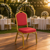 Chaises de salle à manger d'hôtel pas chères, empilables, avec coussins en tissu, design moderne pour mariages et banquets, utilisation intérieure/extérieure