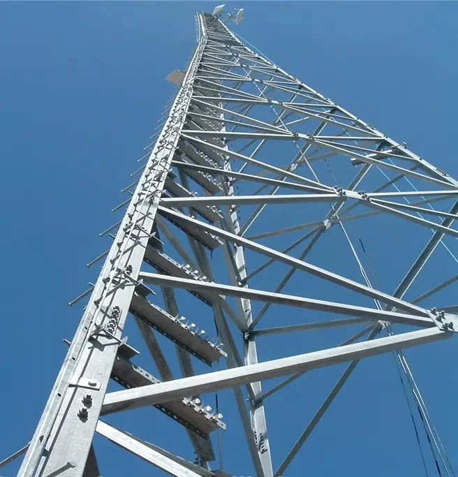 Astm 3 Legged 4g Wireless Winkel Stahl Verzinkt Telecom Zelle Handy Gitter 60m Turm