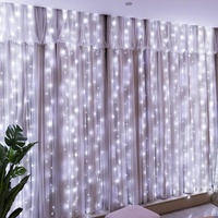 Guirlande lumineuse de 100 mètres, cascade de lumières de Noël, décorations de Noël pour restaurants, rideau de lumières LED féériques