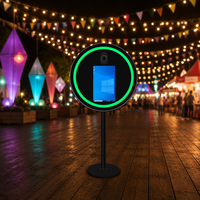 Miroir rond de 21,5 pouces pour appareil photo reflex numérique, compatible avec les smartphones, les tablettes, les appareils photo reflex, comprend un logiciel