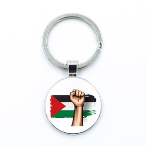 Metal Palestine Israel <b>Map</b> Flag Integrated Keychain High Quality Stainless Steel Palestine Pendant Decoration Keyring - Product Image 2