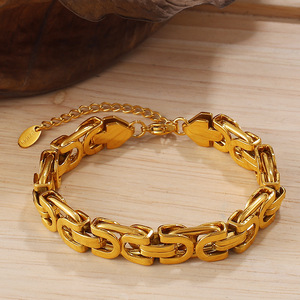 Pulsera de Cadena Dorada Unisex de Acero Inoxidable SL411 Accesorio de Moda - Product Image 2