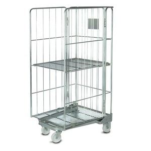 प्लेटफॉर्म ट्रॉली आपूर्तिकर्ता थोक विक्रेता प्लेटफॉर्म ट्रॉली टिकाऊ रोलिंग कंटेनर तह भंडारण गैल्वेनाइज्ड लॉन्ड्री - Product Image 2