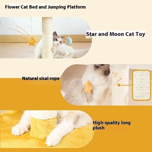 Luxuriöser Katzenbaum Klettergerüst Sisal Holzkratzbaum Süßer Blumen-Typ für Kleine und Große Katzen Perfekter Haustier-Katzenbaum Weihnachten - Product Image 2