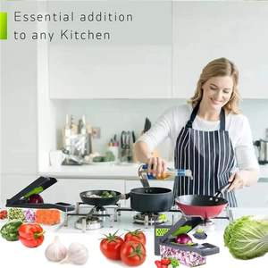 New Arrival 15 1 <b>Vegetable</b> Chopper Manual <b>Multifunctional</b> <b>Cutter</b> Stainless Steel Blade Handheld Kitchen Fruits <b>Vegetable</b> Slicer - Product Image 5