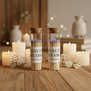 Candela Aromaterapica INS con Fiammiferi Lunghi 10cm in Bottiglia di Vetro Vintage Creativa - Product Image 4