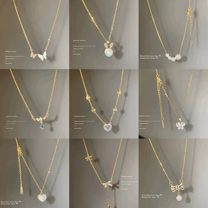 <span class=keywords><strong>Collier</strong></span> <span class=keywords><strong>de</strong></span> <span class=keywords><strong>perles</strong></span> <span class=keywords><strong>de</strong></span> luxe personnalisé à bas <span class=keywords><strong>prix</strong></span> 614, plaqué or 18 carats, acier inoxydable, cadeau féminin, pendentif tendance, chaîne <span class=keywords><strong>de</strong></span> bijoux pour femmes - Product Image 4