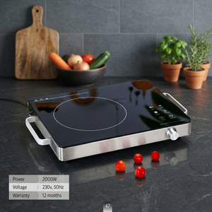Placa de Cocina Eléctrica de Cerámica de 2000W, Portátil, Plana, de Vidrio, Eficiente Energéticamente, para Encimera de Cocina - Product Image 1