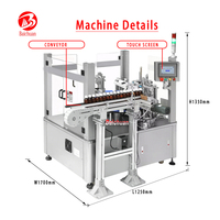 Machine de pliage automatique rotative pour cartonnage, machine d'emballage verticale pneumatique pour boîtes en carton pour cosmétiques