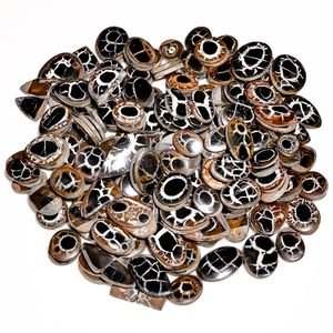 Gran oferta, par septariano negro, venta al por mayor, piedras preciosas de cuarzo Natural, par de cabujones septarianos negros sueltos para la fabricación de joyas - Product Image 3