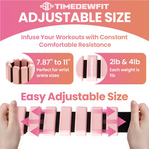 Poids de cheville LADYGLOW de marque, noirs, renforcés, 1lb/2lb/4lb, avec manchette blanche, pour femmes et enfants, entraînement en gros - Product Image 3