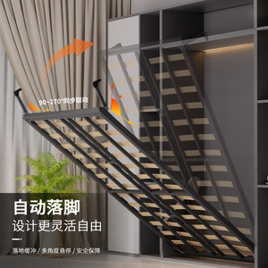 Betoci Hidden Murphy Bed Hardware Four Rib Side Folding Modern Simple Space Saving Indoor Functional - Product Image 1