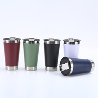 Mug à bière isotherme en acier inoxydable à double paroi, personnalisé par sublimation, OEM