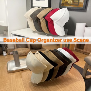 New Style Portable Clear Acrylic Modern Customized <b>Hat</b> Organizer Display Rack with Custom Logo & Color for Baseball Caps Storage - Product Image 2