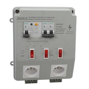 JINAO Waterproof <strong>Push</strong> <strong>Button</strong> Station <strong>Box</strong> 16A 230V/220V <strong>3</strong>/2 Sockets - Product Image 4