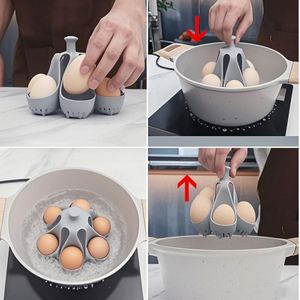 Molde de silicona resistente a altas temperaturas para huevos cocidos, nuevo, para el hogar, con bandeja para almacenamiento o regalos empresariales - Product Image 5
