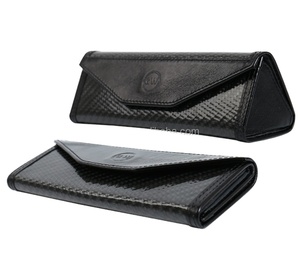 Estuche Ligero para Gafas, Caja de Cuero para Lentes de Sol con Fibra de Carbono - Product Image 1