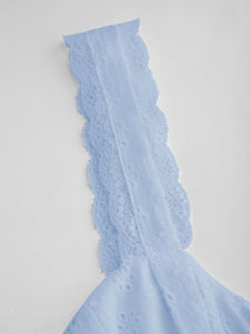 Vestido midi de algodón con botones en la parte delantera para mujer, estilo Cottagecore vintage, vestido de verano para vacaciones en la playa - Product Image 6