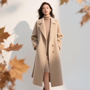 Automne hiver femmes lumière luxe haute qualité laine veste grande taille moyenne longue Trench manteau avec bouton décoration Offre Spéciale - Product Image 4