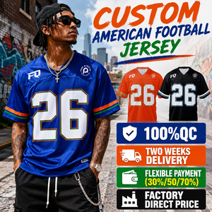 Maglia da <span class=keywords><strong>Football</strong></span> Americano Oversize Personalizzata OEM, <span class=keywords><strong>T</strong></span>-<span class=keywords><strong>shirt</strong></span> Retrò Street Fashion, Magliette da Calcio e Rugby in Rete per Uomo - Product Image 1