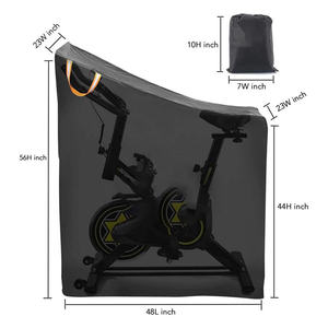 आउटडोर इनडोर निविड़ अंधकार सायक्लिंग स्थिर सुरक्षात्मक फिटनेस व्यायाम बाइक कवर के साथ भंडारण बैग - Product Image 5